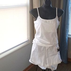 DA-SH Michelle style white cuffed pull-on plus size shorts size 2X